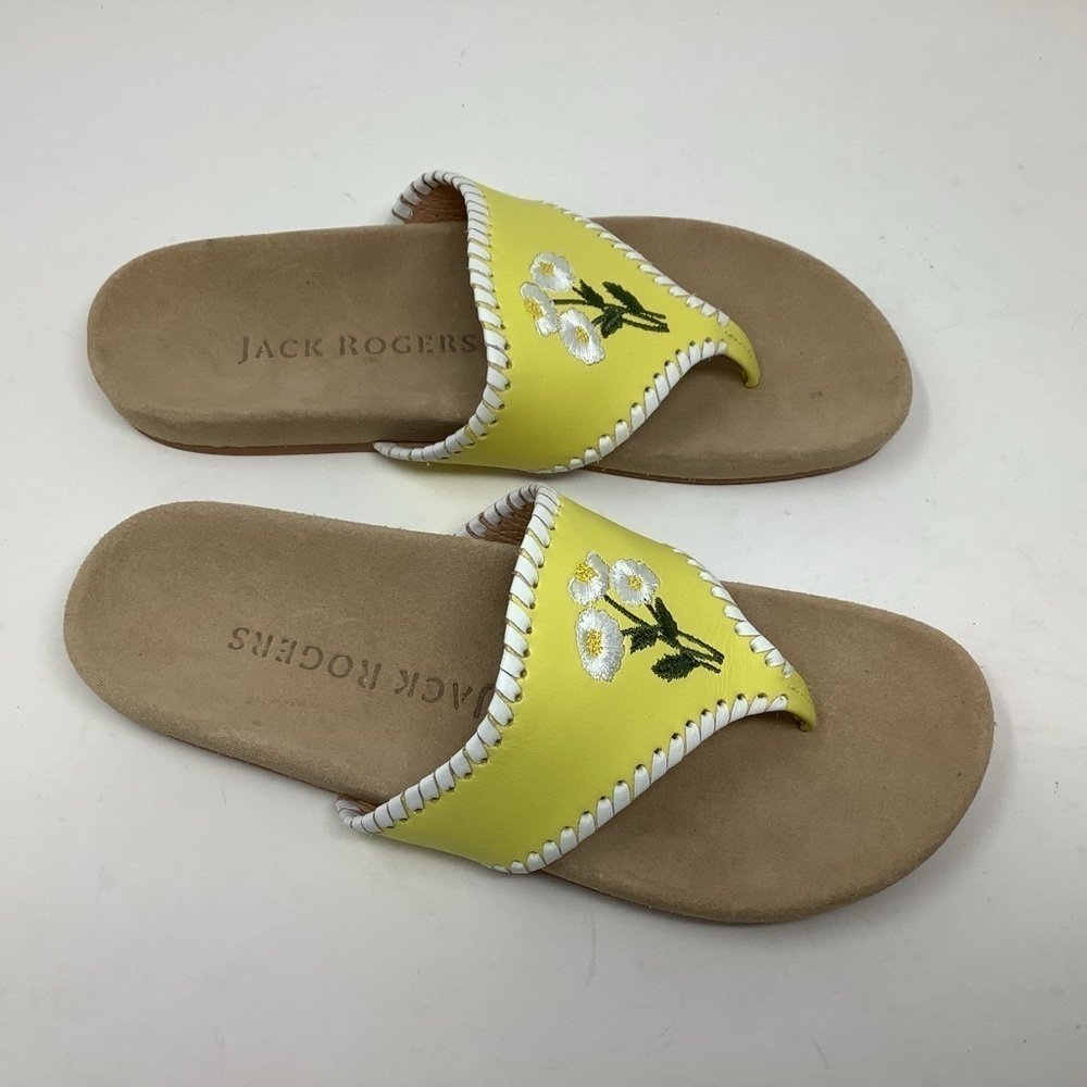 Jack Rogers Yellow with Daisy Flowers Sandals